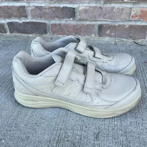 New Balance 577 Hook N Loop Beige Leather Shoes MW577VB Men Size 11.5D